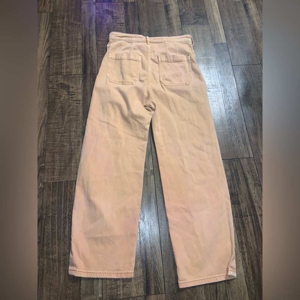 Pilcro The Column Straight Jeans in orange fall boho denim Anthropologie barrel - Picture 9 of 11